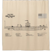 USS Monitor - Schiffskonzepte SD Duschvorhang (Vorderseite)