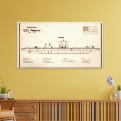 USS Monitor - Schiffskonzepte SD Leinwanddruck (Insitu (Wohnzimmer))