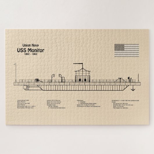 USS Monitor - Schiffskonzepte SD Puzzle (Horizontal)