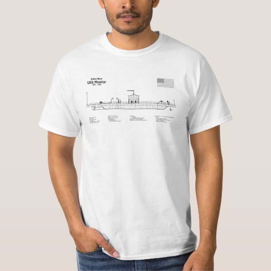 USS Monitor - Schiffskonzepte SD T-Shirt (Vorderseite)