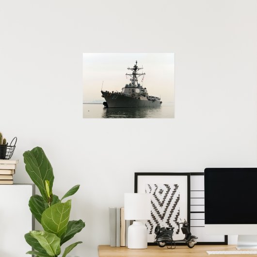 USS Mustin (DDG 89) Poster (Heimbüro)
