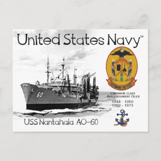 USS NANTAHALA AO-60 ERSETZUNGSOILER POSTKARTE