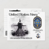 USS NATHANEAL GREENE SSBN-636 SUB. - POSTCARD POSTKARTE (Vorne/Hinten)