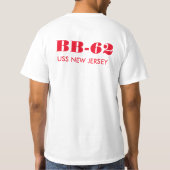 USS New-Jersey BB-62 T-Shirt (Rückseite)