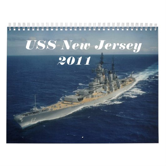 USS New Jersey Calendar Kalender (Titelbild)