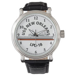 USS NEW ORLEANS, LPD-18, SAN ANTONIO WATCH ARMBANDUHR