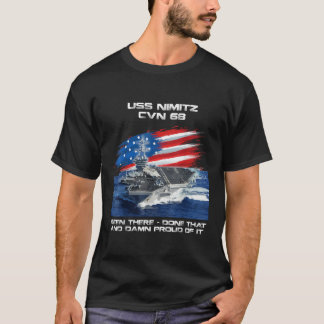 USS Nimitz CVN 68 Aircraft Carrier Veteran USA Fla T-Shirt