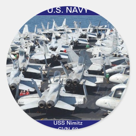 USS Nimitz CVN-68 Aircraft Sticker (Vorderseite)