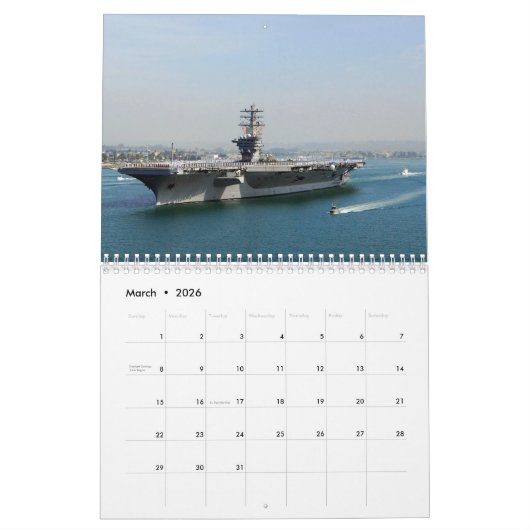 USS Nimitz Kalender (Mär 2026)