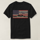 USS Normandy CG60 Cruiser Ship USA American Flag P T-Shirt (Design vorne)