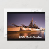 USS North Carolina Postkarte (Vorne/Hinten)