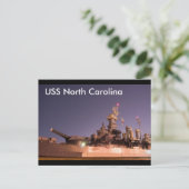 USS North Carolina Postkarte (Stehend Vorderseite)