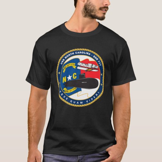 USS North Carolina (SSN-777) T-Shirt (Vorderseite)
