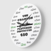 USS O'Bannon (DD-450) Große Wanduhr (Winkel)