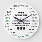 USS O'Hare (DD-889) Große Wanduhr (Vorderseite)