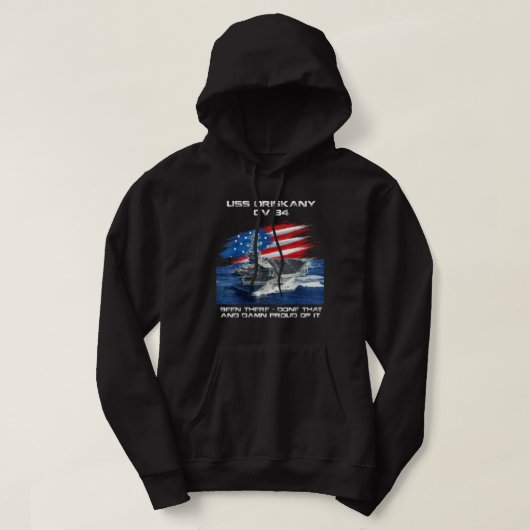USS Oriskany CV 34 Flugzeugträger Veteran USA Fl Hoodie (Design vorne)