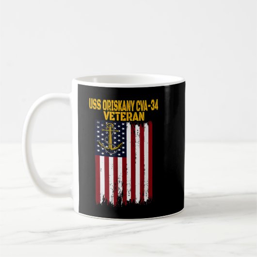 USS Oriskany CVA-34 Aircraft Carrier Veteran Day F Kaffeetasse (Links)