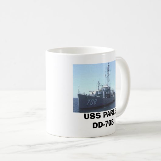 USS PARLE DD708 KAFFEETASSE (VorderseiteRechts)