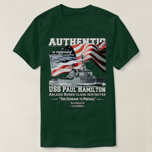 USS Paul DDG60 Arleigh Burkeclass Zerstörer T-Shirt (Design vorne)
