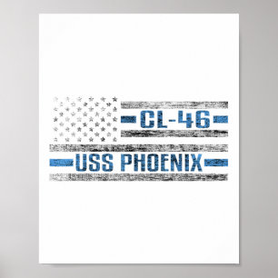 Uss Pcute Ss Niedlich Ssnix Cruiser Cl-46 Us Weltk Poster