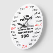 USS Phelps (DD-360) Große Wanduhr (Winkel)