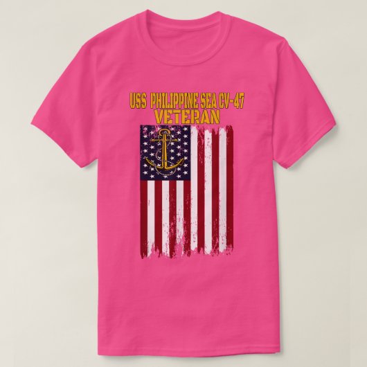 USS Philippine Sea CV47 Flugzeugträger T-Shirt (Design vorne)