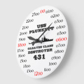 USS Plunkett (DD-431) Große Wanduhr (Winkel)