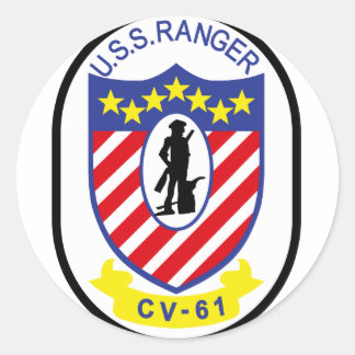 USS Ranger (CV-61) Runder Aufkleber