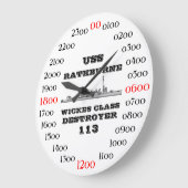 USS Rathburne (DD-113) Große Wanduhr (Winkel)