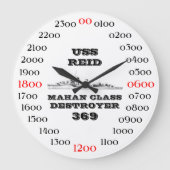 USS Reid (DD-369) Große Wanduhr (Vorderseite)