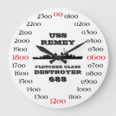 USS Remey (DD-688) Große Wanduhr (Vorderseite)