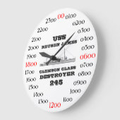 USS Reuben James (245) Große Wanduhr (Winkel)