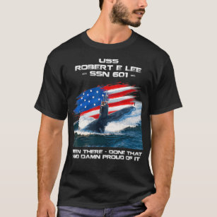 USS Robert E Lee SSN601 American Flag Submarine Ve T-Shirt