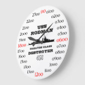 USS Rodman (DD-456) Große Wanduhr (Winkel)