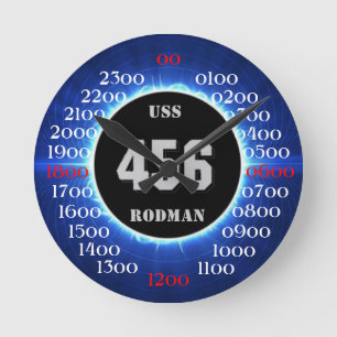 USS Rodman (DD-456) Runde Wanduhr
