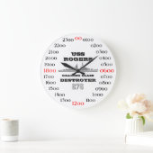 USS Rogers (DD-876) Große Wanduhr (Zuhause)