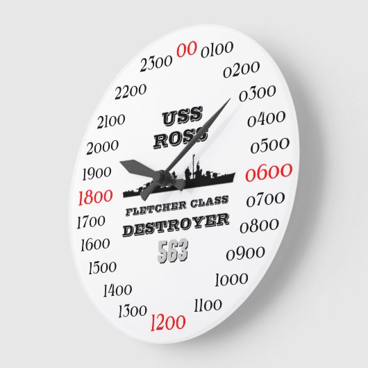 USS Ross (DD-563) Große Wanduhr (Winkel)
