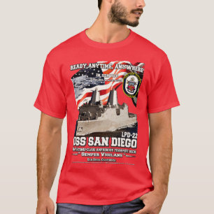 USS San Diego LPD22 Amphibious transport doc veter T-Shirt