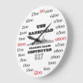 USS Sarsfield (DD-837) Große Wanduhr (Winkel)