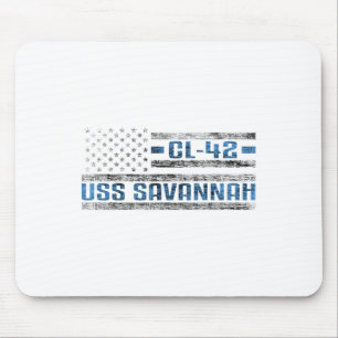 Uss Savannah Weltkrieg Cruiser Cl-42 US Army Mousepad