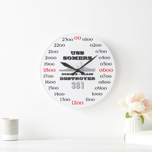 USS Somers (DD-381) Große Wanduhr (Zuhause)