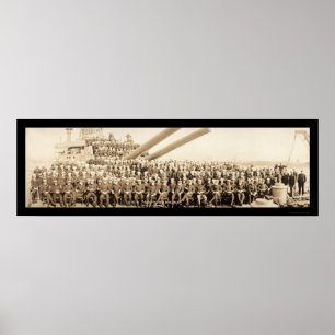 USS South Carolina LA Foto 1912 Poster