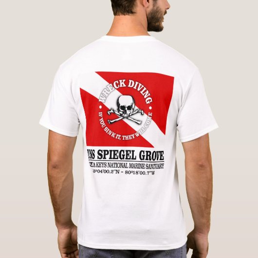 USS Spiegel Grove (beste Wracks) T-Shirt (Rückseite)