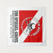 USS Spiegel Grove (beste Wracks) Wandteppich (Vorderseite (Horizontal))