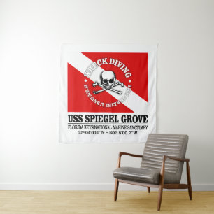 USS Spiegel Grove (beste Wracks) Wandteppich
