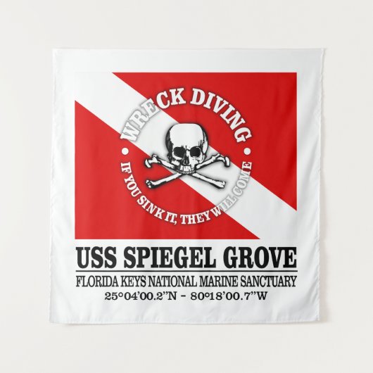 USS Spiegel Grove (beste Wracks) Wandteppich (Vorderseite)