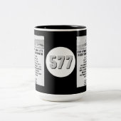 USS Sproston (DD/DDE-577) Zweifarbige Tasse (Mittel)