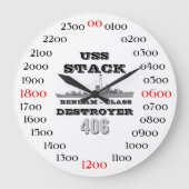 USS-Stapel (DD-406) Große Wanduhr (Vorderseite)