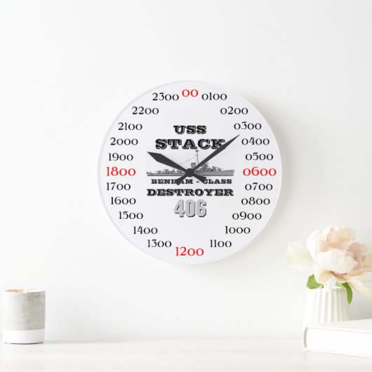 USS-Stapel (DD-406) Große Wanduhr (Zuhause)