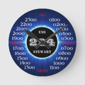 USS Stewart (DD-224) Runde Wanduhr (Vorderseite)